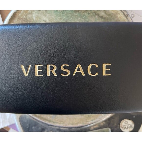 Versace Black Gold Sunglasses Eyeglasses Hard Clam Shell Case Only READ - Picture 8 of 9